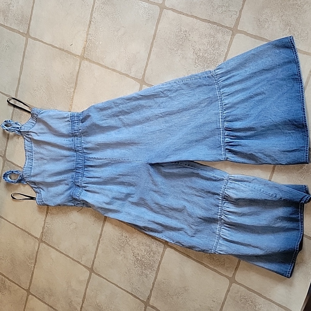 Girls large chambray jumpsuit